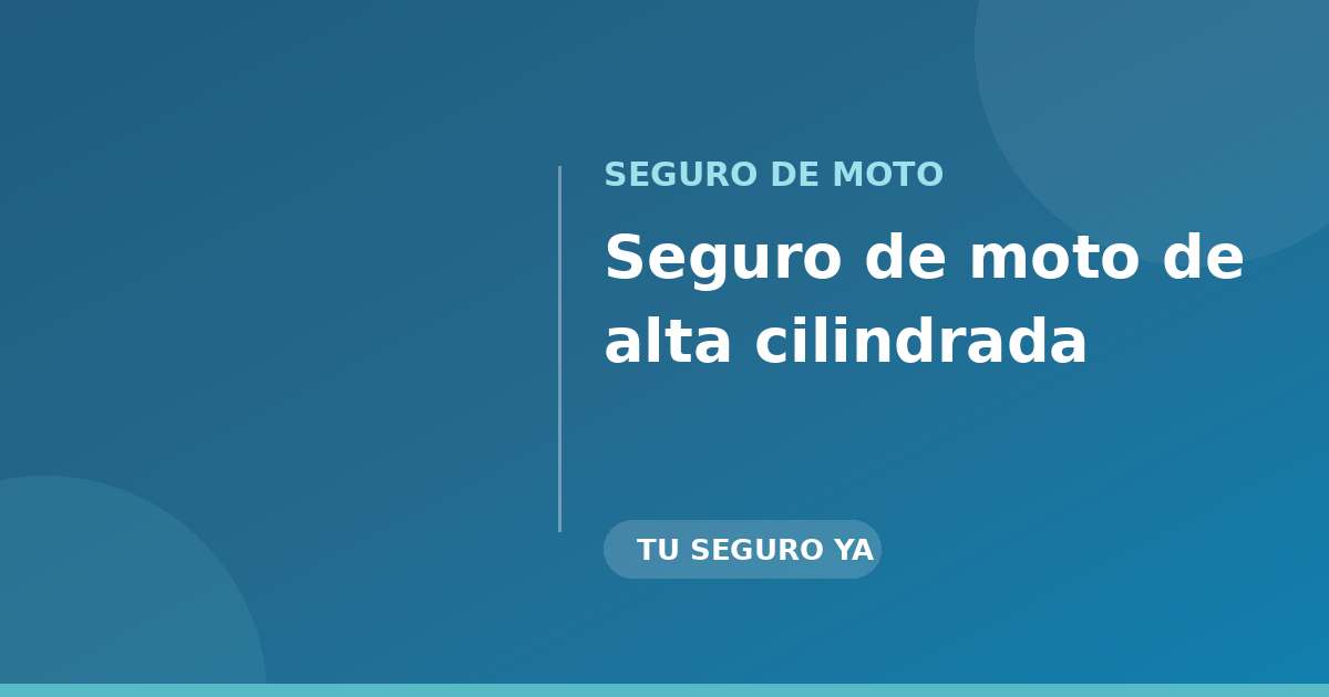 Seguro para moto de alta cilindrada