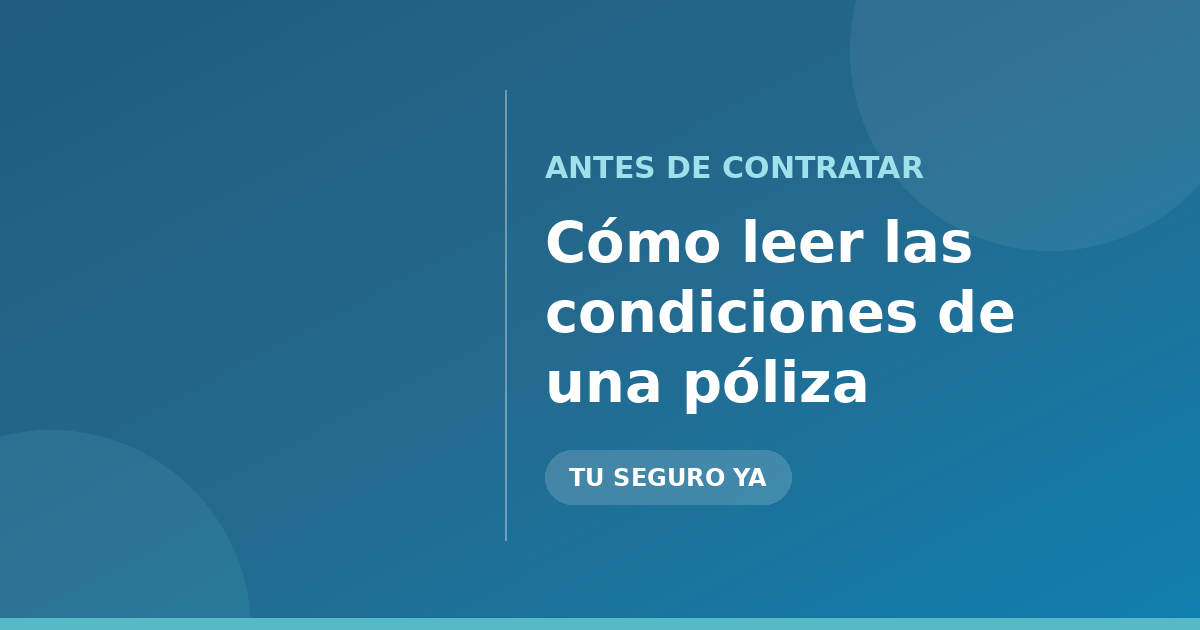 Cómo leer las condiciones de una póliza sin perderte